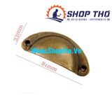  Tay kéo giả cổ núm âm màu đồng vàng: KT 81mm 