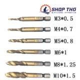  Mũi taro ren M6 HSS-6542 phủ titan 