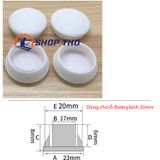  Nút nhựa chụp lỗ vít cỡ 20mm màu đen (túi khoảng 200c) 