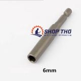  Đầu bắn bulong tuýp dài - chuôi máy bắn vít - cỡ 6mm 