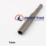  Đầu bắn bulong tuýp dài - chuôi máy bắn vít - cỡ 7mm 