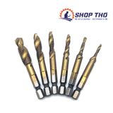  Bộ 6 mũi taro ren (HSS 6542 phủ titan) 