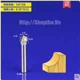  Mũi phay đánh rãnh tròn Tideway 1/4*3/8 (D=9.52mm) 