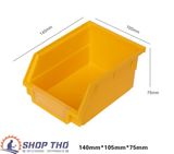  Hộp nhựa đựng ốc vít cỡ 140x105x75mm màu vàng 