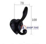  Móc treo giả cổ đôi Vintage màu đen - đế trái tim 