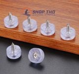  Chân đế nhựa trong chống trơn - vít inox 