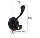 Móc treo giả cổ đôi Vintage màu đen - đế tròn 