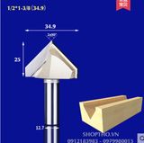  Mũi phay 3D Tideway 1/2*1-3/8 