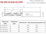 Mũi phay xoắn Spiral 6 * 45-100 Colet 6.35mm 