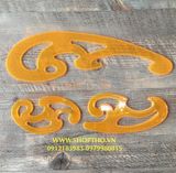  Bộ 3 thước kỹ thuật vẽ cung tròn 