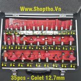  Bộ mũi phay 35 món - Colet 12.7mm 