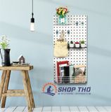  Bảng treo dụng cụ - Pegboard 450x900mm màu xanh 