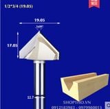  Mũi phay 3D Tideway 1/2*3/4 