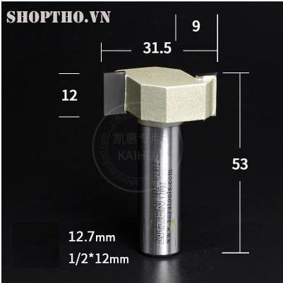  Mũi phay Arden 1612 - đánh rãnh 1/2x12 