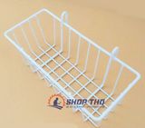  Giỏ đựng đồ màu trắng 380*140*100mm - treo bảng Pegboard 
