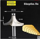  Mũi phay Tideway bo góc 1/2*2-1/8 (R=26.98mm) 