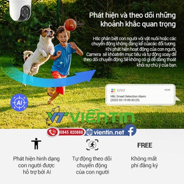 Camera WiFi EZVIZ H8C Pro 2K 3MP