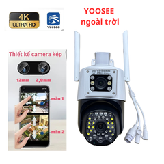 Camera Yoosee QPT39 5.0MP 2 ống kính ( 1 cam 2 màn hình ) có màu ban đêm ngoài trời