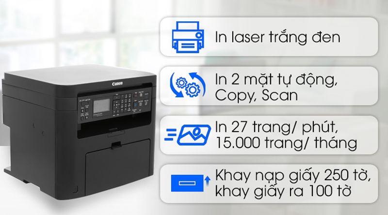 Máy in Laser đa chức năng Canon MF241D đảo mặt (In, Scan, Copy)