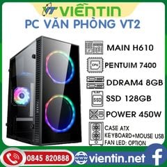 Máy tính để bàn PC Văn Phòng VT2 (Main H610, CPU G7400, DDR4 8GB, SSD128GB, PSU 450W, CASE, KEY+MOUSE)