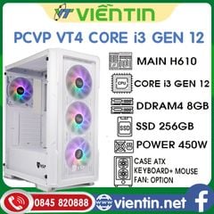 Máy tính để bàn PC Văn Phòng VT4 (Main 610, CPU Core i3 12100, DDR4 8GB, SSD256GB, PSU 450W, CASE, KEY+MOUSE)