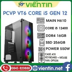 Máy tính để bàn PC Văn Phòng VT6 (Main H610, CPU Core i5 12400, DDR4 16GB, SSD512GB, PSU 550W, CASE, KEY+MOUSE)