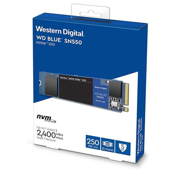 SSD M2 NVME 250GB Western SN550 Blue