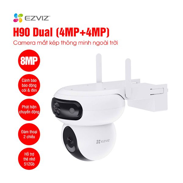 Camera mắt kép quay quét EZVIZ CS-H90 Dual 2K+ (4MP+4MP)
