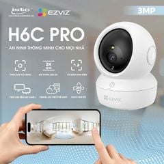 Camera Wifi Ezviz CS-H6C Pro 3MP 2K (Gọi điện qua app, quay quét, đêm full màu)