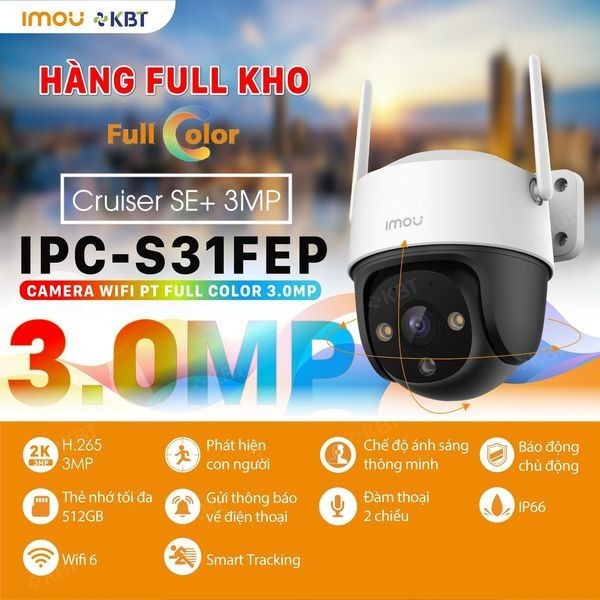 Camera Wifi Full Color IMOU IPC-S31FEP (Cruiser SE+ 3MP)