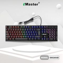 Bàn phím có dây Emaster EKG801 LED RGB (Đen-Trắng)
