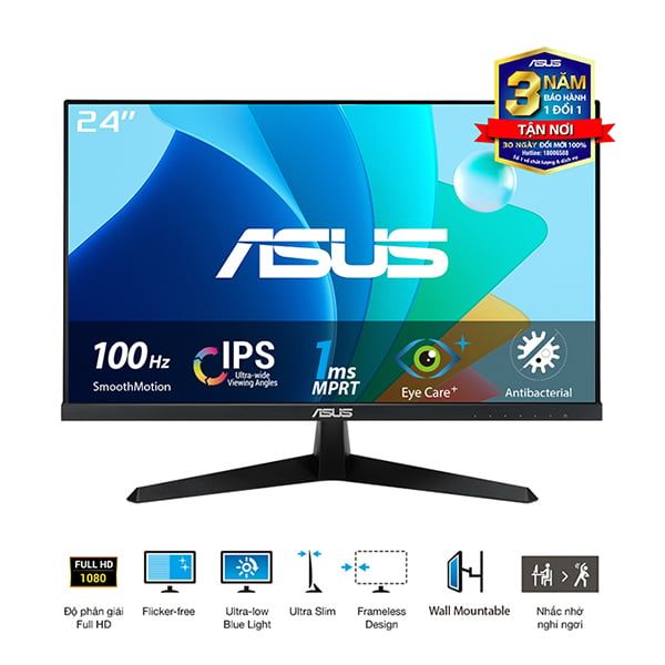 Màn hình LCD 23.8'' Asus VY249HF - 100hz - 1ms