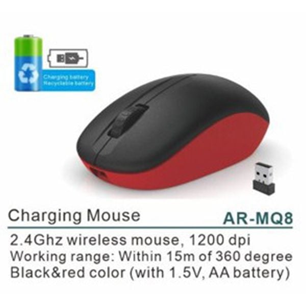 Chuột không dây AR-MQ8  Ares Pin sạc