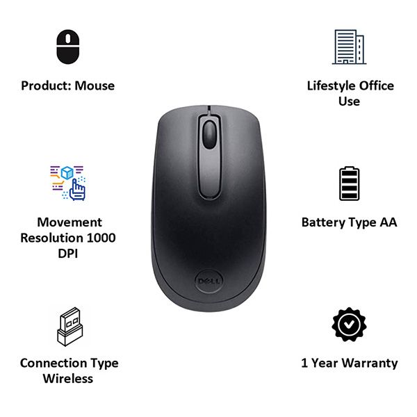 Chuột không dây Dell WM118 Wireless