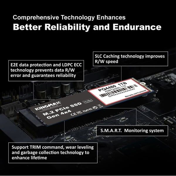 Ổ cứng SSD Kingmax 500GB PQ4480 NVMe M.2 2280 PCIe Gen 4x4