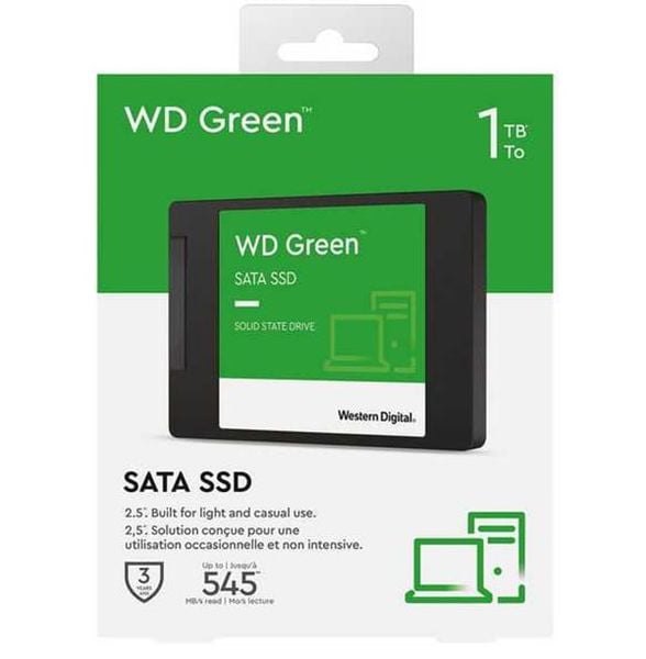 Ổ cứng SSD Western Green SATA3 2.5'' 1TB (WDS100T3G0A)