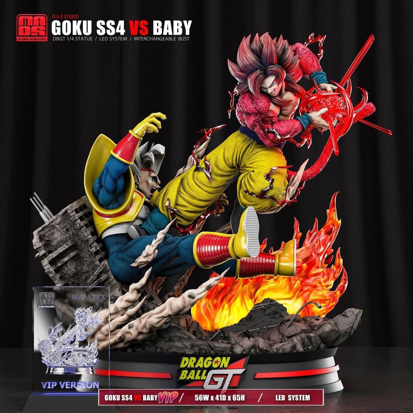 Statue en résine Dragon Ball Violent Bear Studio SSJ4 Goku