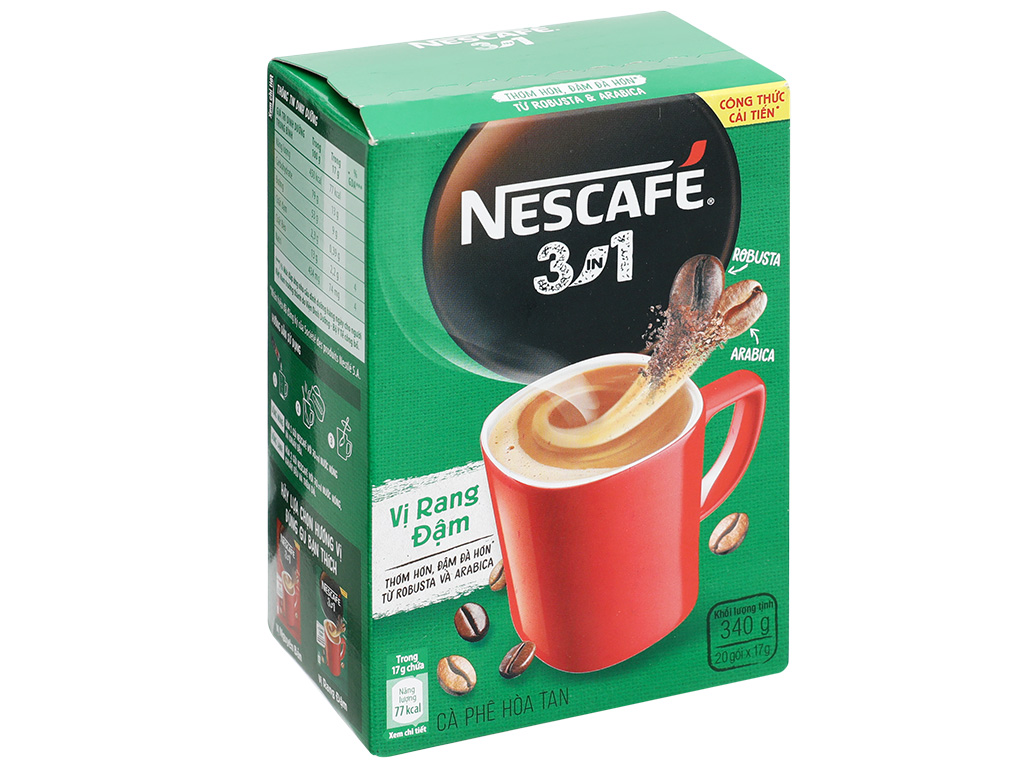 Caffe Nescafe 3in1 vị rang đậm 374g