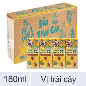 Sữa Kun trái cây nhiệt đới 180ml Thùng 48 hộp