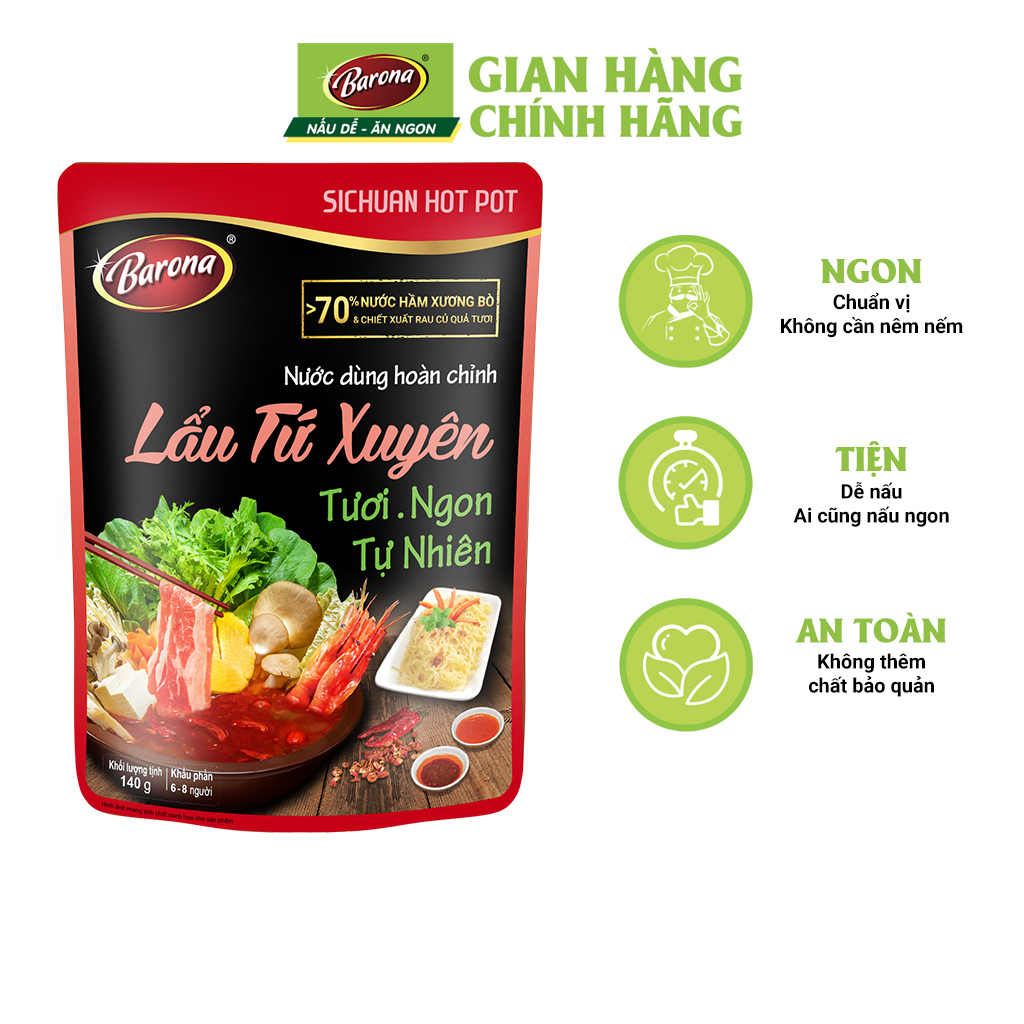 Lẩu Tứ Xuyên Barona 140g