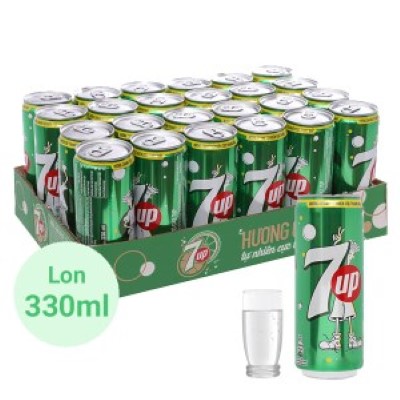  Thùng 24 chai nước ngọt 7 Up vị chanh 