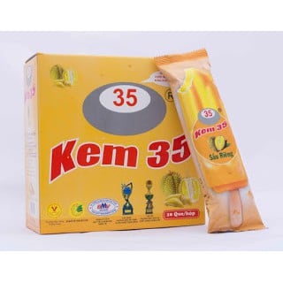 Kem 35 tràng tiền sầu riêng hộp 10 que