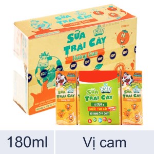 Sữa Kun Trái cây cam 180ml thùng 48 hộp