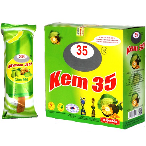  Kem 35 tràng tiền Cốm hộp 10 que 