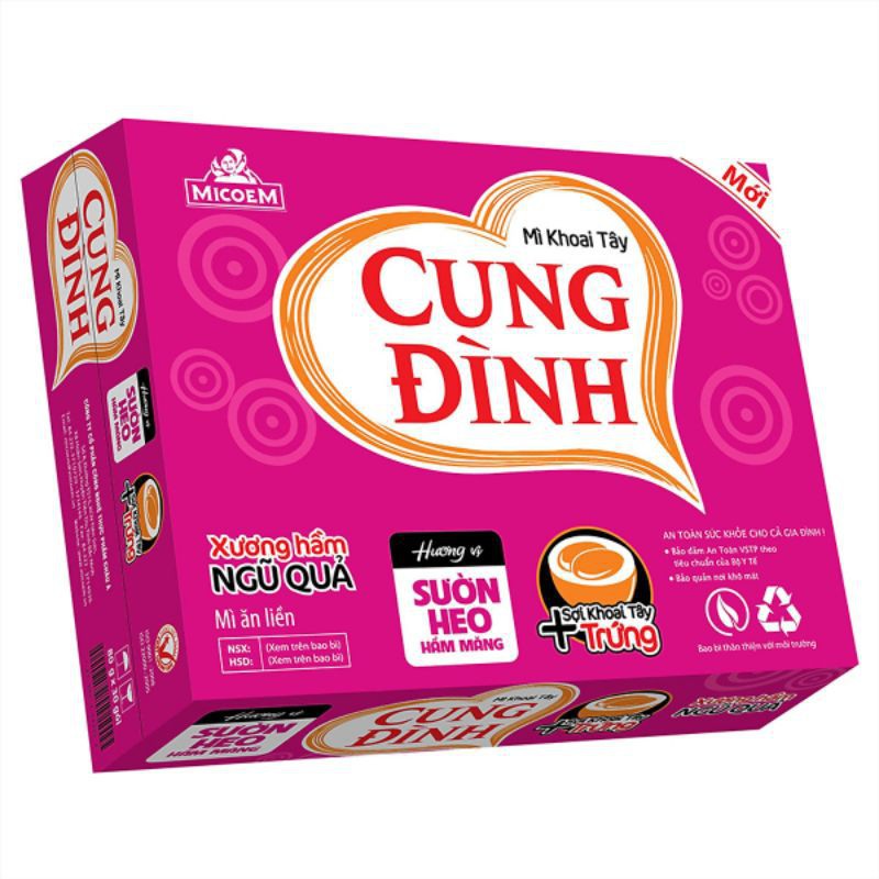 Mì tôm Cung Đình sườn HEO 79g thùng 30 gói