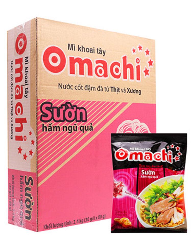Mì tôm Omachi sườn hầm ngũ quả 80g thùng 30 gói