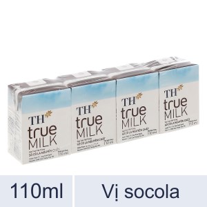  Lốc 4 hộp sữa tươi tiệt trùng socola TH true MILK 110ml 