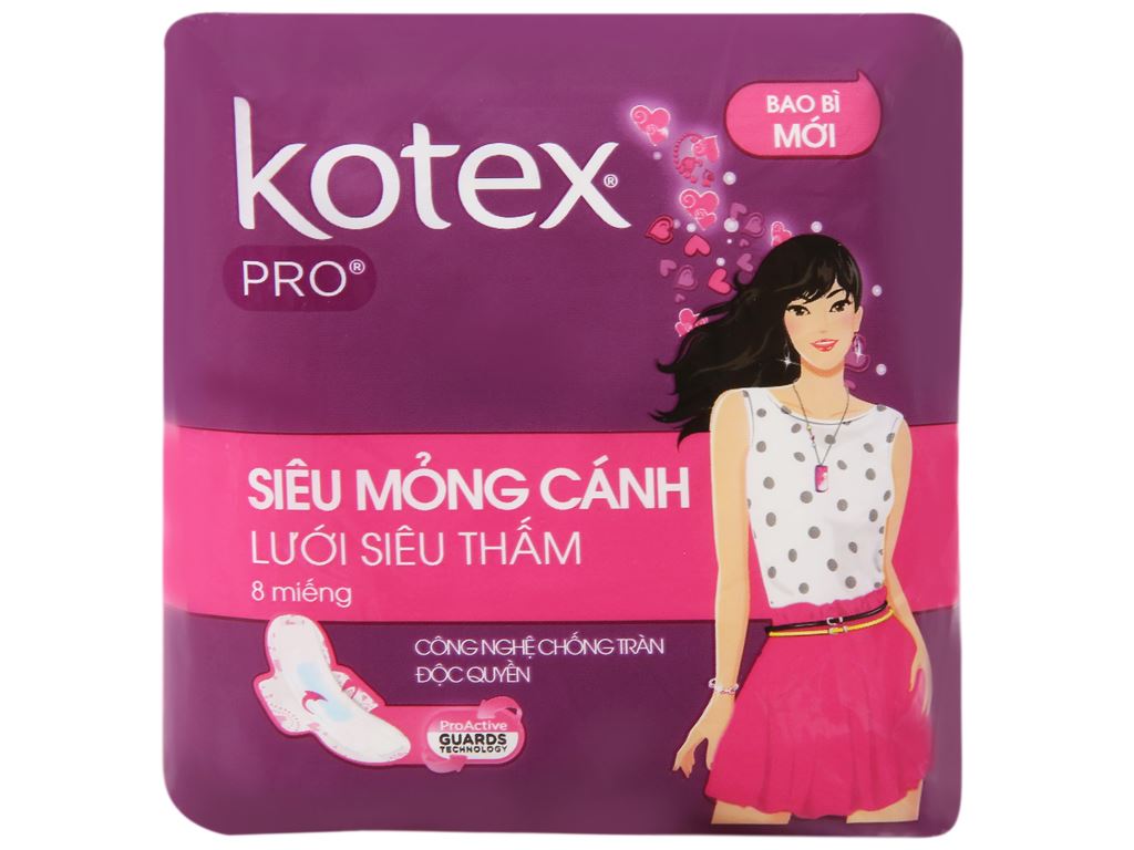 Băng vệ sinh Kotex PRO 8 miếng