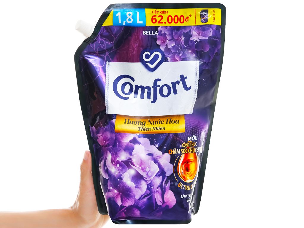 Nước xả vải Comfort hương nước hoa thiên nhiên 1.8 lít