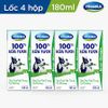 Lốc 4 hộp Vinamilk 100% có đường 180ml